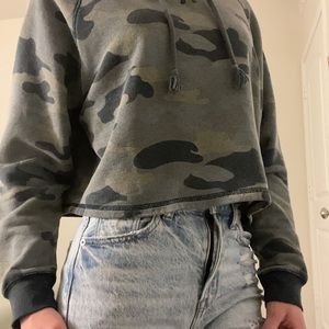 Camouflage Crop Sweater